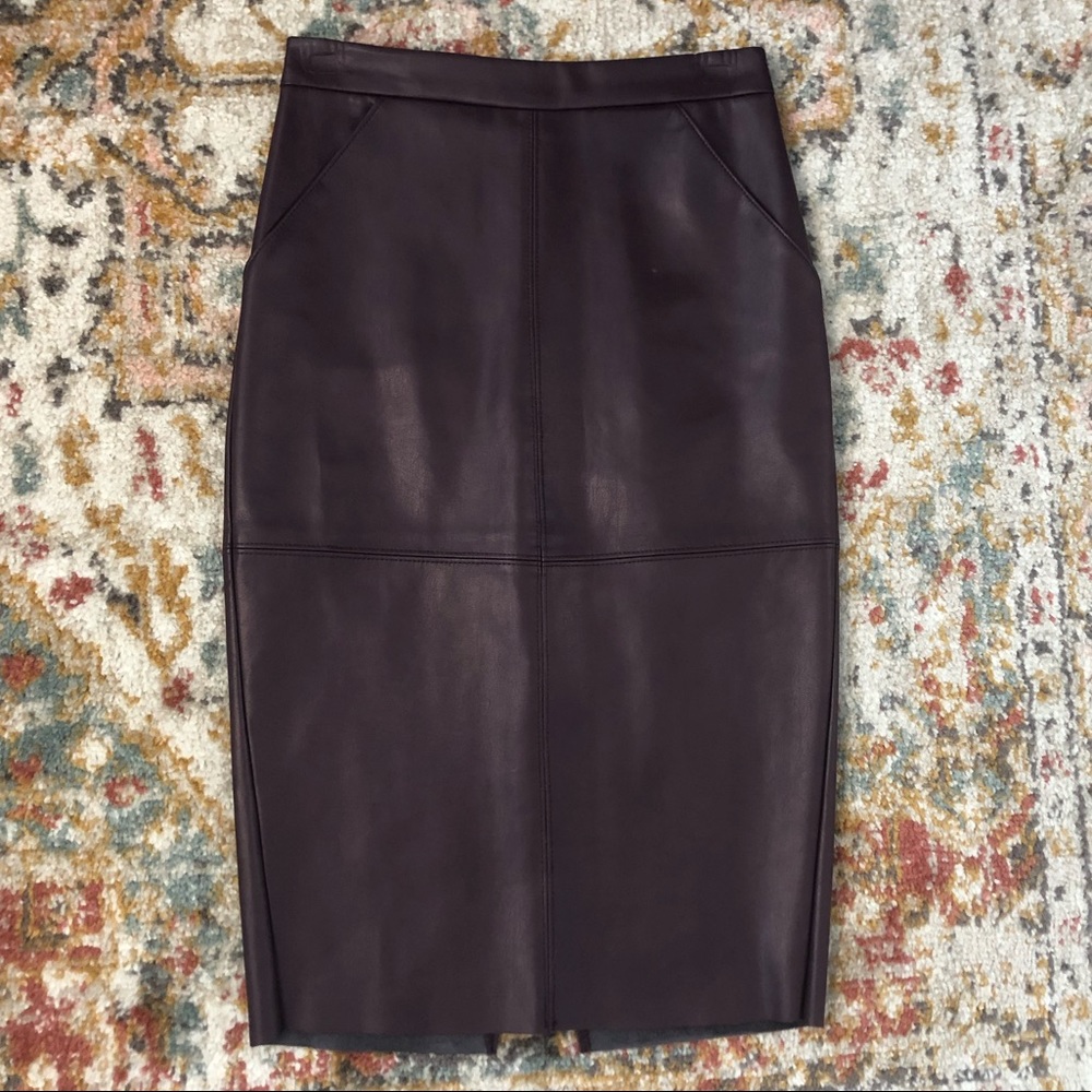 Express Dark eggplant purple Leather Skirt